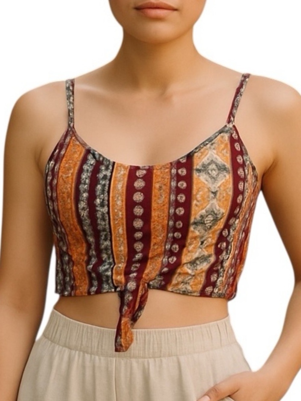 ZAFUL BOHO FLORAL PRINT SWIMSUIT PULLOVER TANK BIKINI TOP 4